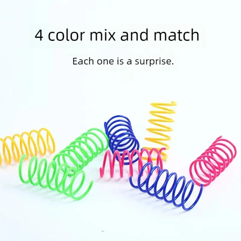 Colorful Interactive Cat Spring Toys
