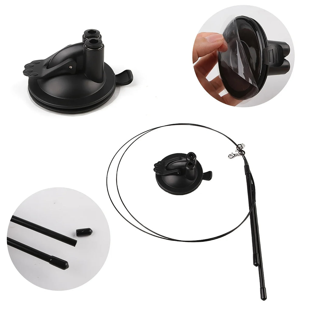 2-in-1 Simulation Bird &amp; Dual Pole Cat Teaser Set