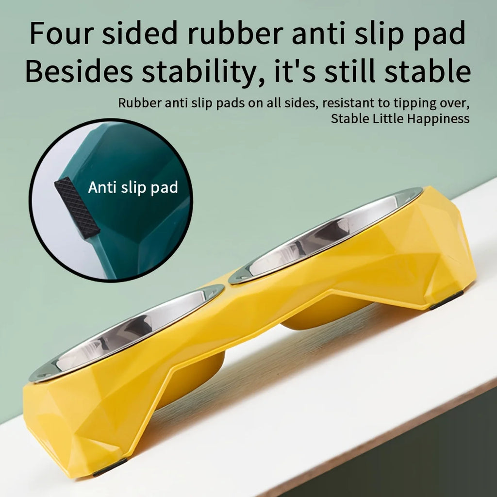 Stainless Steel Pet Double Bowl