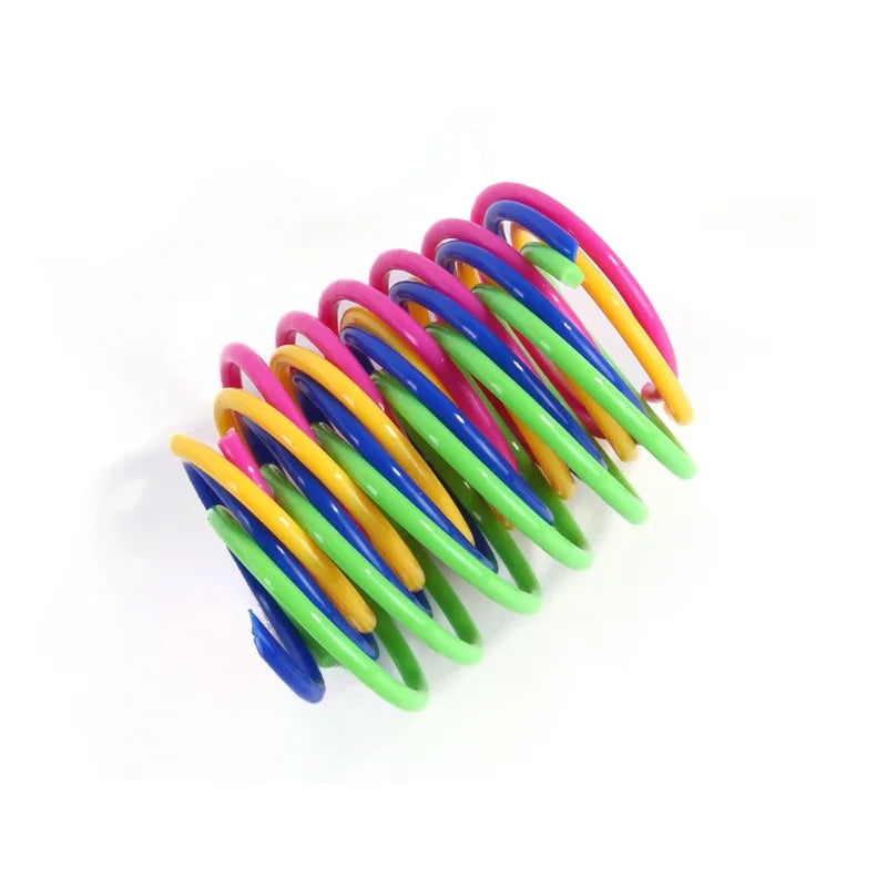 Colorful Interactive Cat Spring Toys