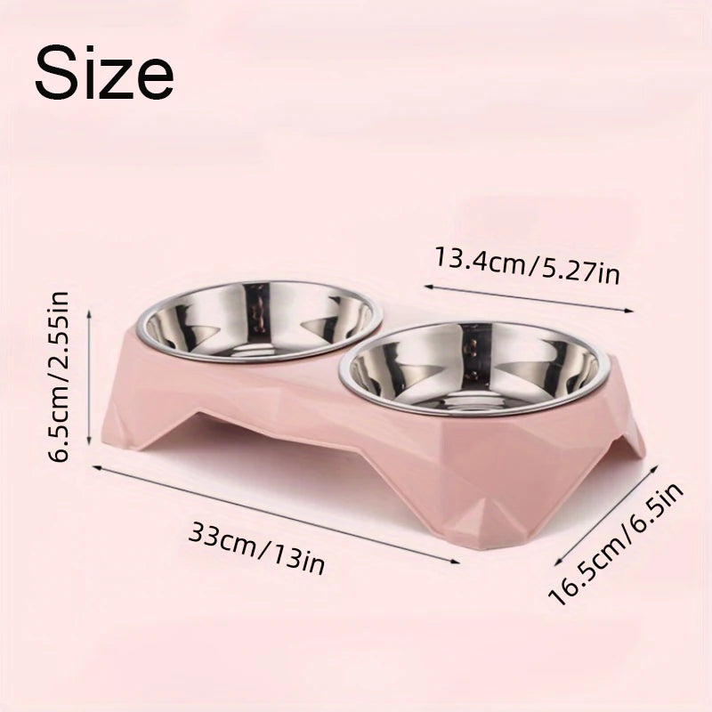 Stainless Steel Pet Double Bowl