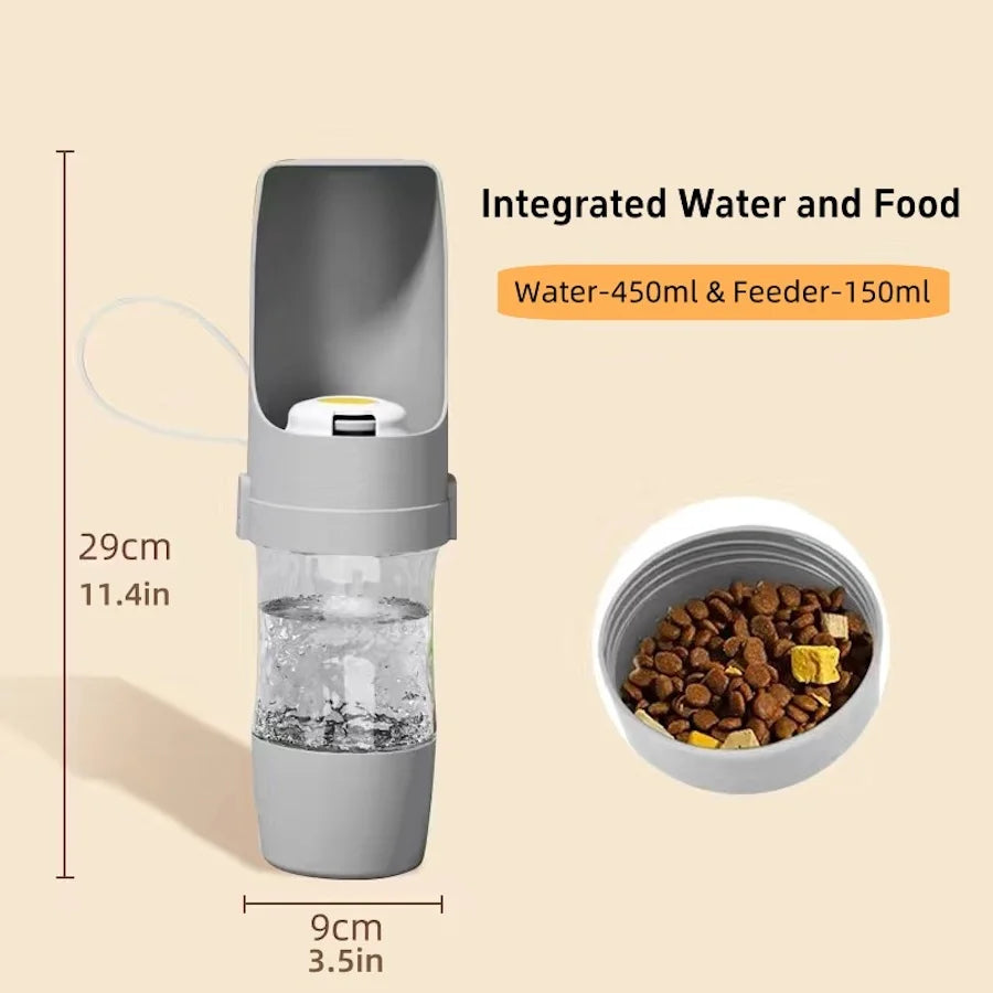 Portable Pet Food & Water Bottle