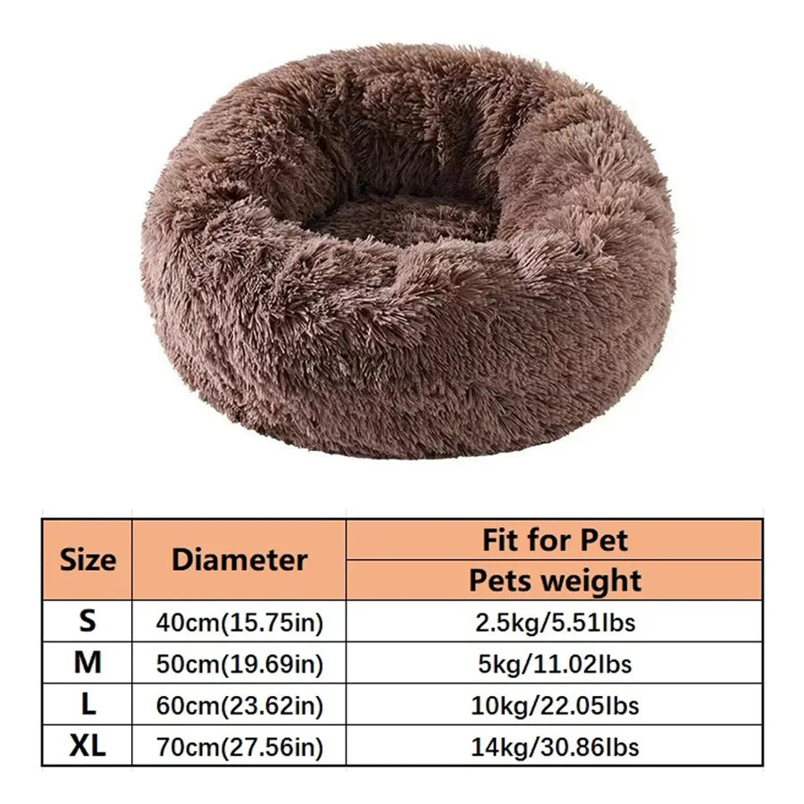 Soft Plush Donut Medium Pet Bed