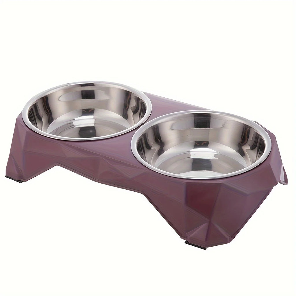 Stainless Steel Pet Double Bowl